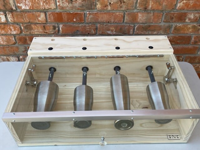 Covered Four Cup Turner - Tumbler Turner w/ Slip on Wands